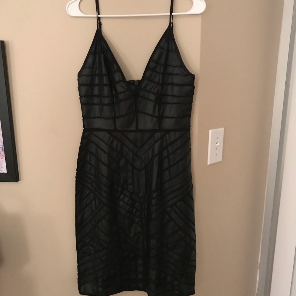 Black Leather House of CB Midi Dress